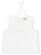 Hucklebones London - Origami Bow Shell Top - Kids - Cotton/polyester - 2 Yrs, White