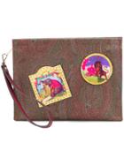 Etro Badge Design Clutch Bag - Multicolour