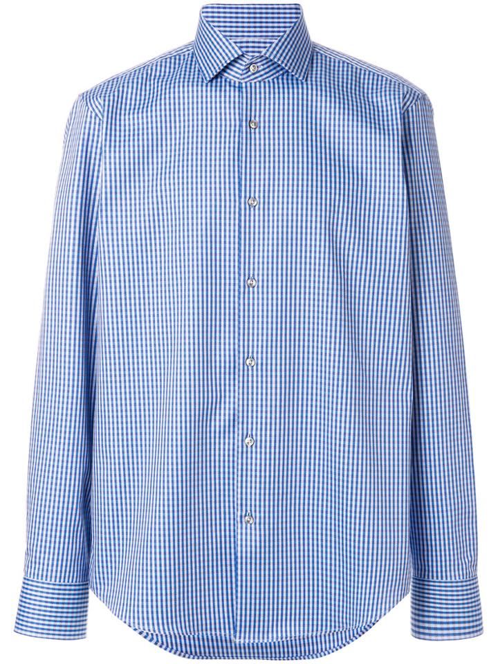 Boss Hugo Boss Micro Vichy Button Shirt - Blue
