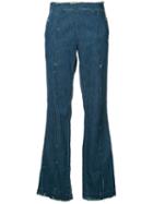 Victor Alfaro Destroyed Effect Jeans, Women's, Size: 12, Blue, Cotton