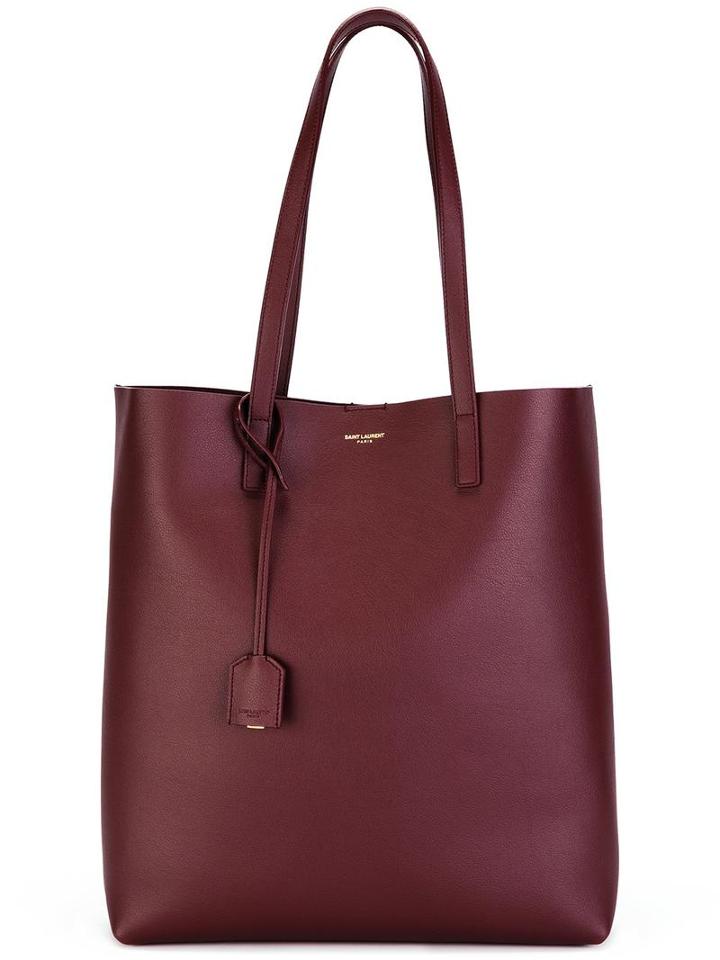 Saint Laurent Medium Shopper Tote, Women's, Red, Leather