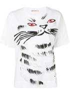 Marni Cat Print Short-sleeve T-shirt - White