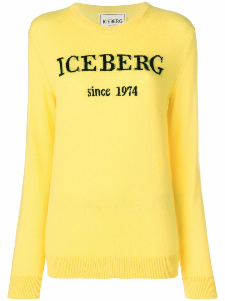 Iceberg Contrast Logo Jumper - Yellow & Orange