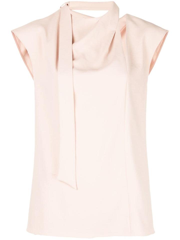 Tibi Tie Neck Top - Pink