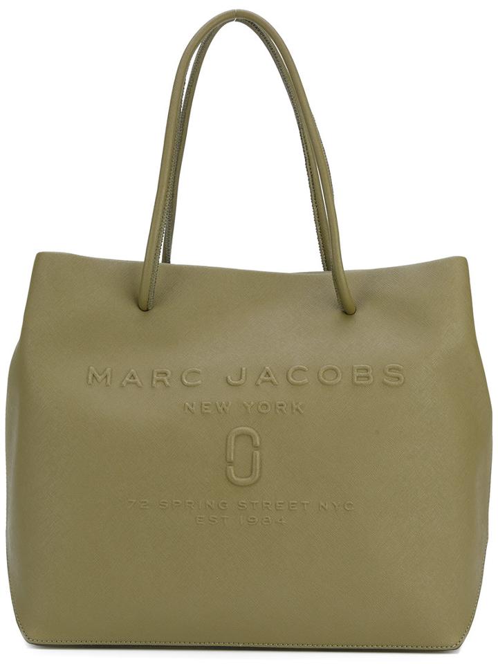 Marc Jacobs Logo Shopper East West Tote, Women's, Green, Leather