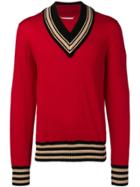 Maison Margiela Deconstructed V-neck Sweater - Red