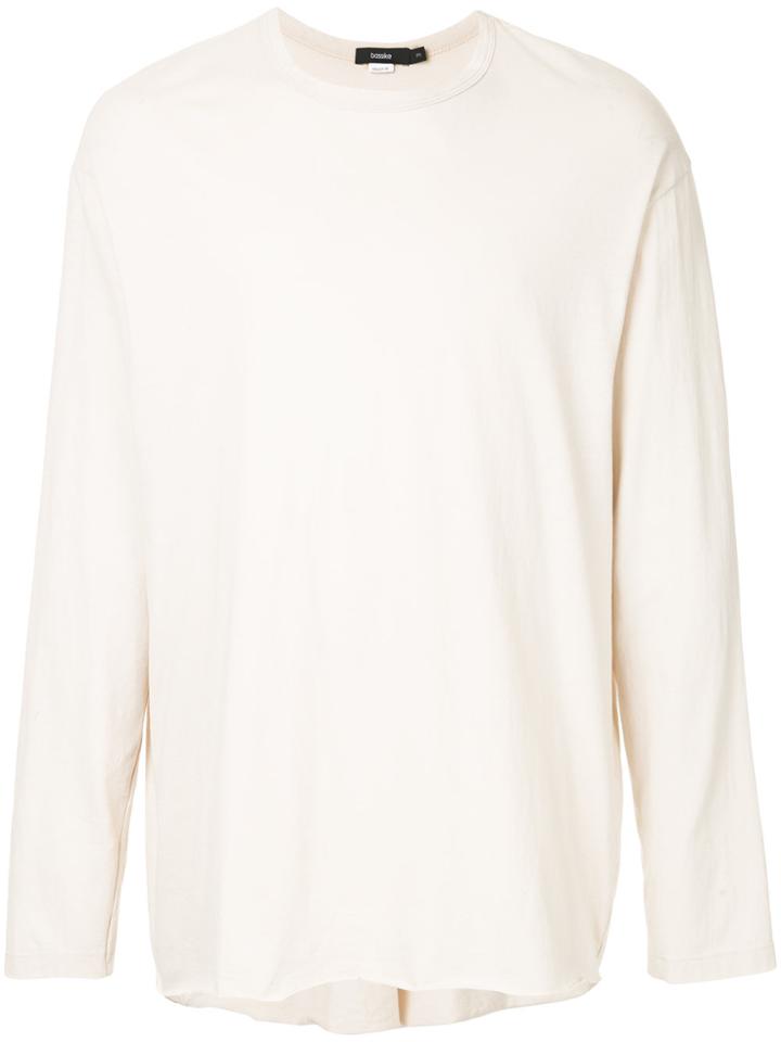 Bassike Slouch Long Sleeve T-shirt - Pink & Purple