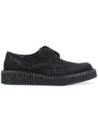 Yohji Yamamoto Ridged Platform Sole Zip Brogues - Black