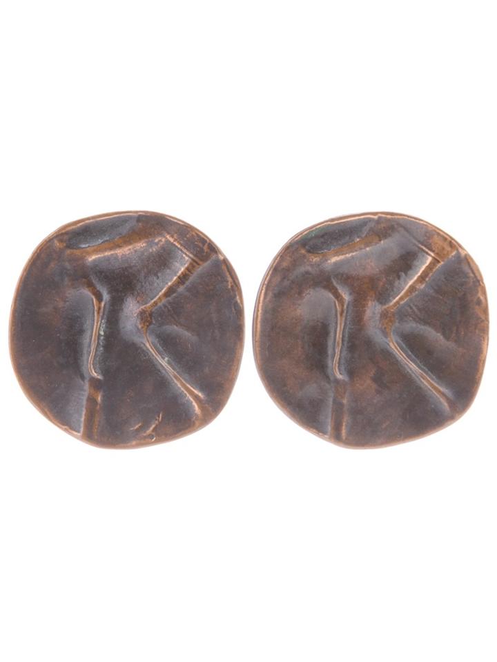 Yves Saint Laurent Vintage 90's Hammered Earrings