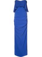 Nicole Miller Flounce Dress, Women's, Size: 8, Blue, Silk/polyester/spandex/elastane
