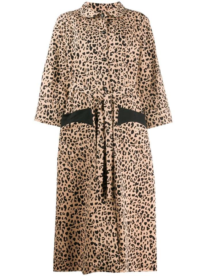 Baum Und Pferdgarten Anny Leopard Button Coat - Neutrals