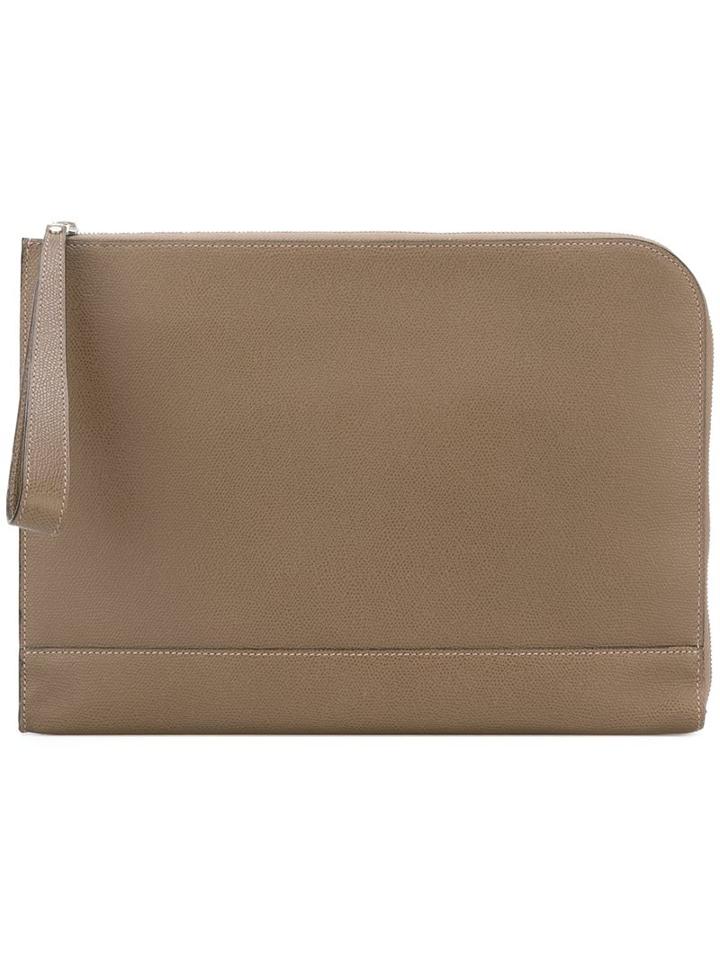 Valextra Wrist Strap Clutch
