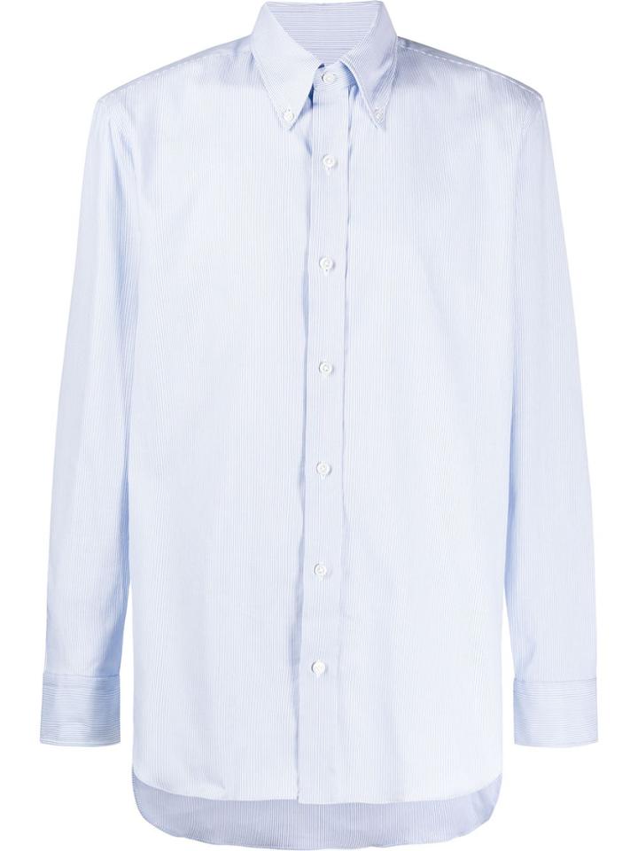 Salvatore Piccolo Striped Button-down Shirt - Blue