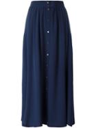 Vanessa Bruno High-waisted Buttoned Skirt, Women's, Size: 38, Blue, Silk