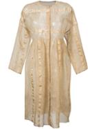 Uma Wang - Transparent Midi Dress - Women - Silk/linen/flax/polyamide - S, Nude/neutrals, Silk/linen/flax/polyamide