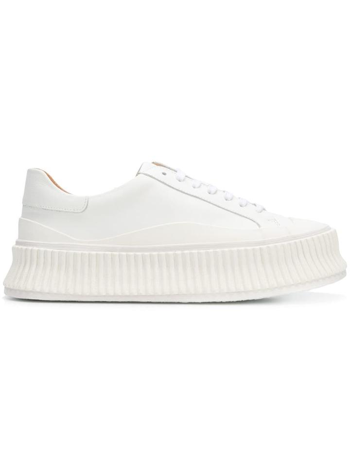 Jil Sander Platform Sole Sneakers - White