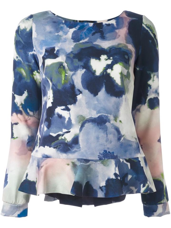 Twin-set Floral Print Top, Women's, Size: Xs, Polyester/spandex/elastane