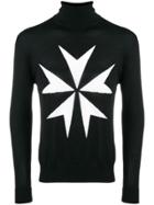 Neil Barrett Embroidered Roll-neck Sweater - Black
