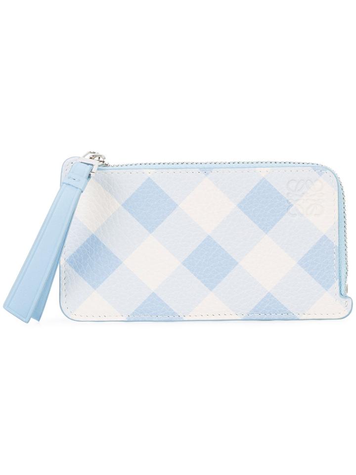 Loewe Gingham Wallet - Blue