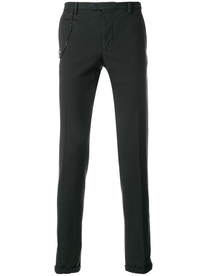 Biagio Santaniello Chain Detail Slim-fit Trousers - Grey