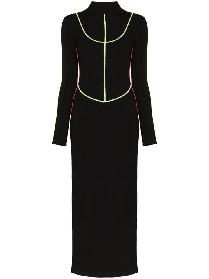 Kirin Peggy Gou Contrast-piping Maxi Dress - Black