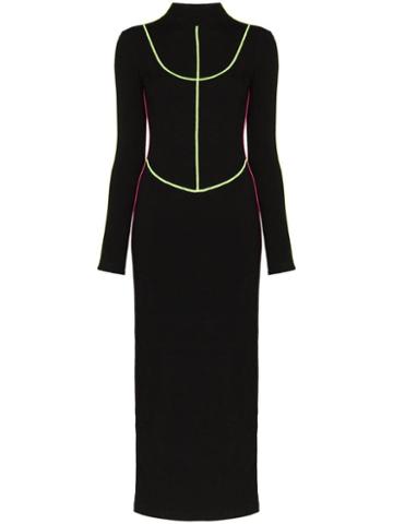 Kirin Peggy Gou Contrast-piping Maxi Dress - Black