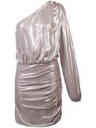 Michelle Mason One Sleeve Mini Dress - Metallic
