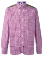 Junya Watanabe Comme Des Garçons Man Checked Shirt, Men's, Size: Large, Red, Cotton/polyester
