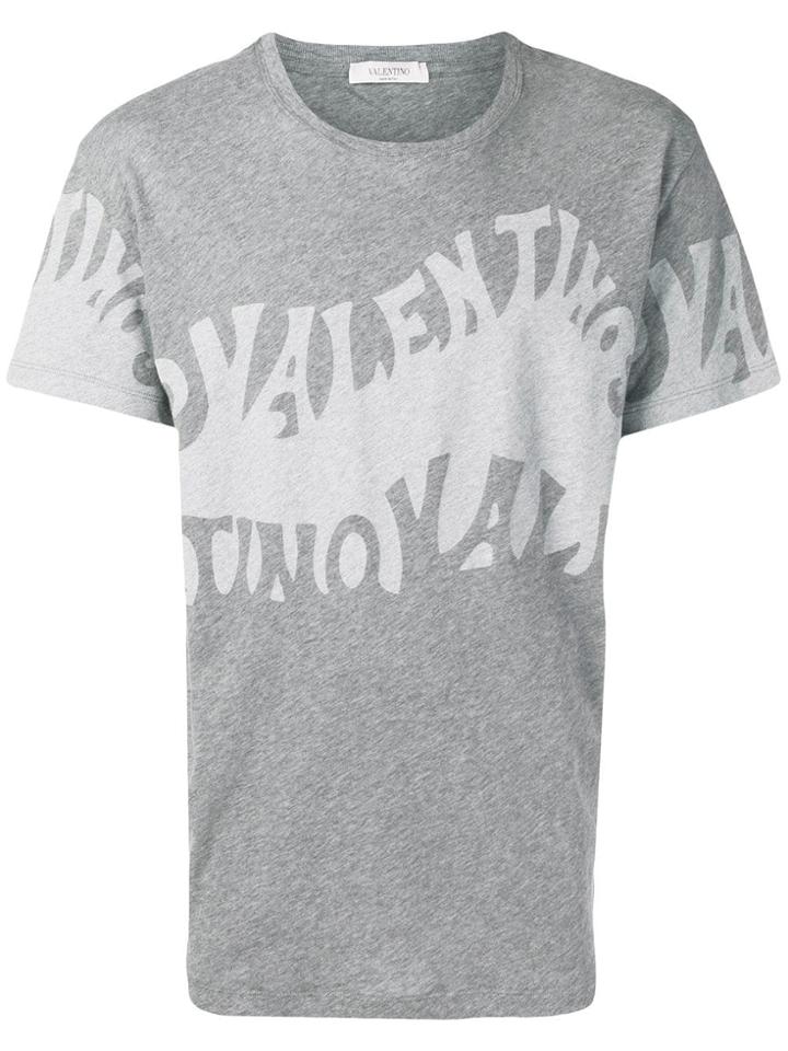 Valentino Logo Print T-shirt - Grey