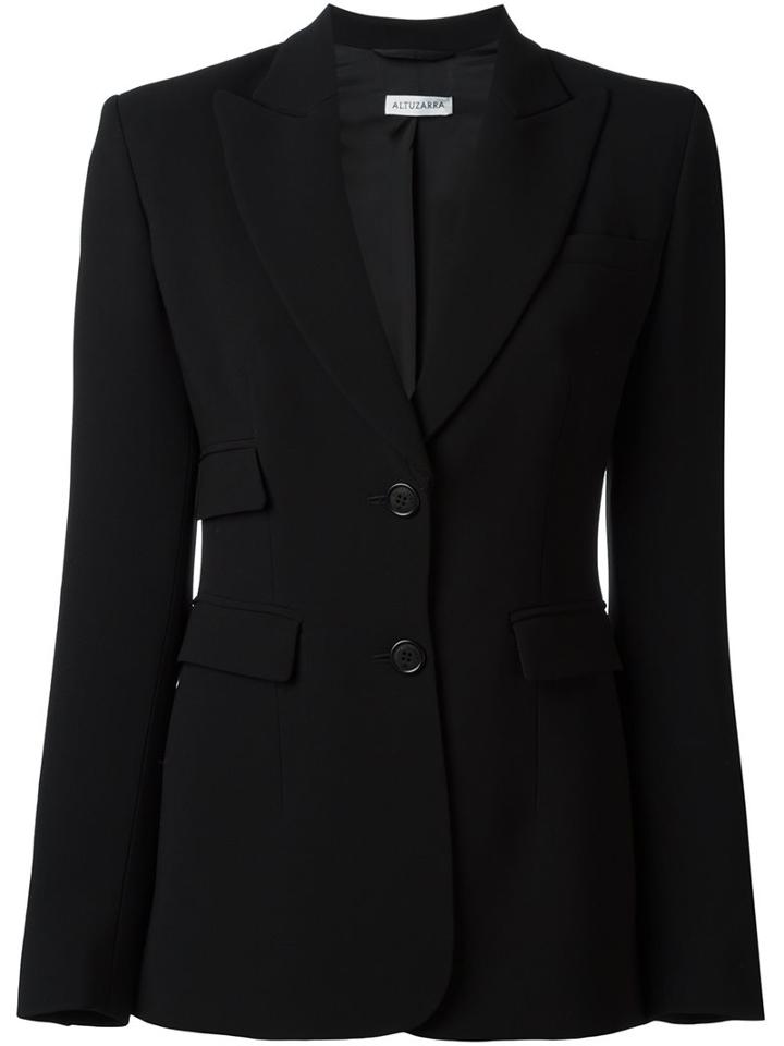 Altuzarra Two Button Blazer, Women's, Size: 40, Black, Polyester/acetate/triacetate