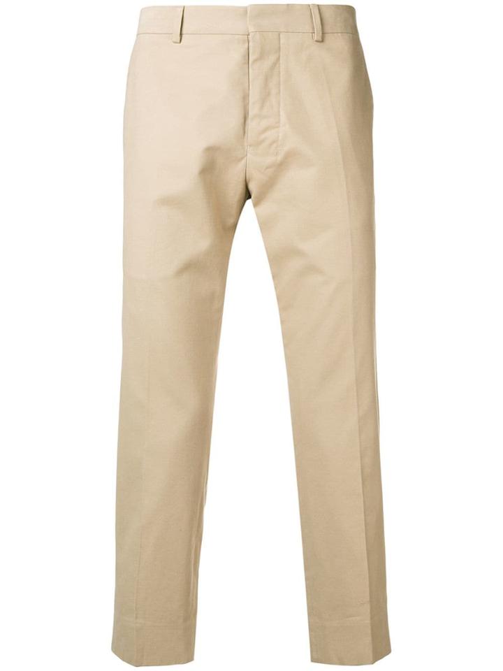 Ami Alexandre Mattiussi Cropped Fit Trousers - Neutrals
