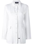 Chanel Vintage Shirt Jacket, Women's, Size: 42, White