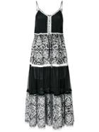 Jonathan Simkhai Embroidered Tiered Maxi Dress - Black