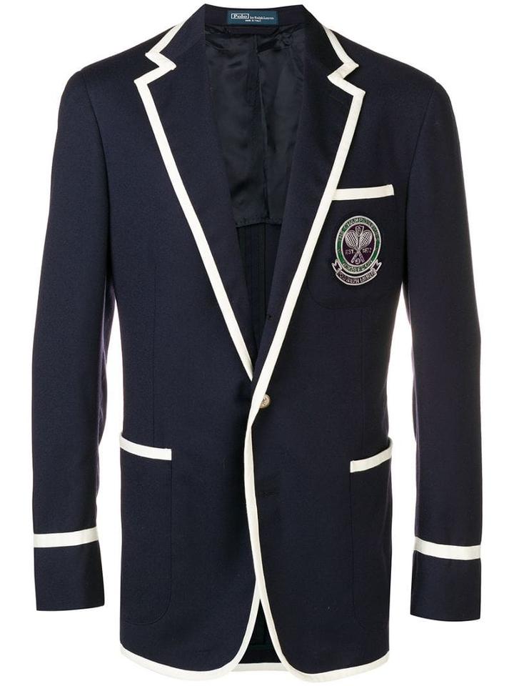 Polo Ralph Lauren Contrasting Panels Blazer - Blue