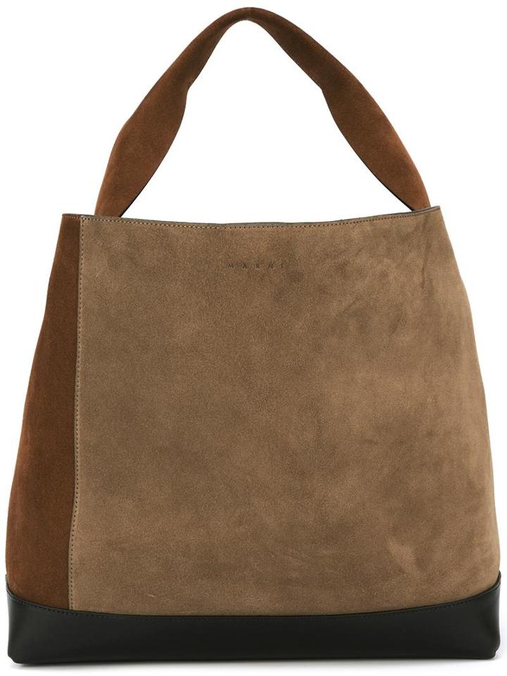 Marni 'basket' Tote, Women's, Nude/neutrals, Calf Leather