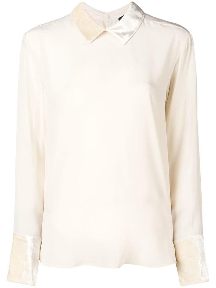 Antonelli Velvet Collar Blouse - Neutrals