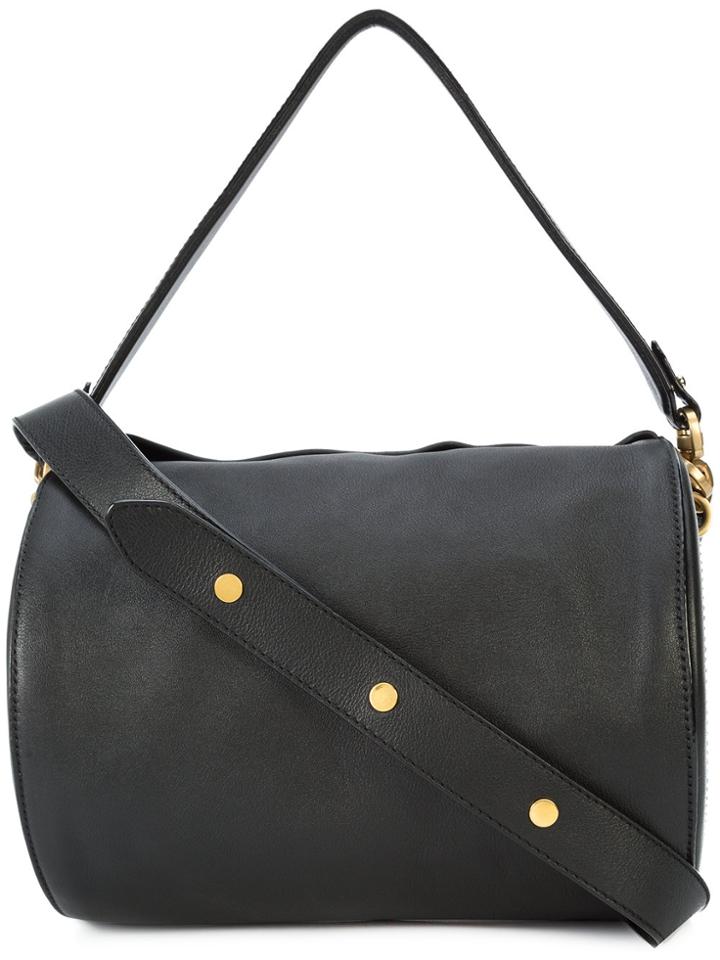 Oscar De La Renta Medium Barrel Shoulder Bag - Black