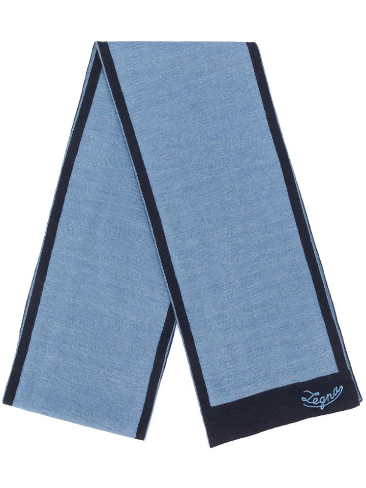 Ermenegildo Zegna Two Tone Scarf - Blue