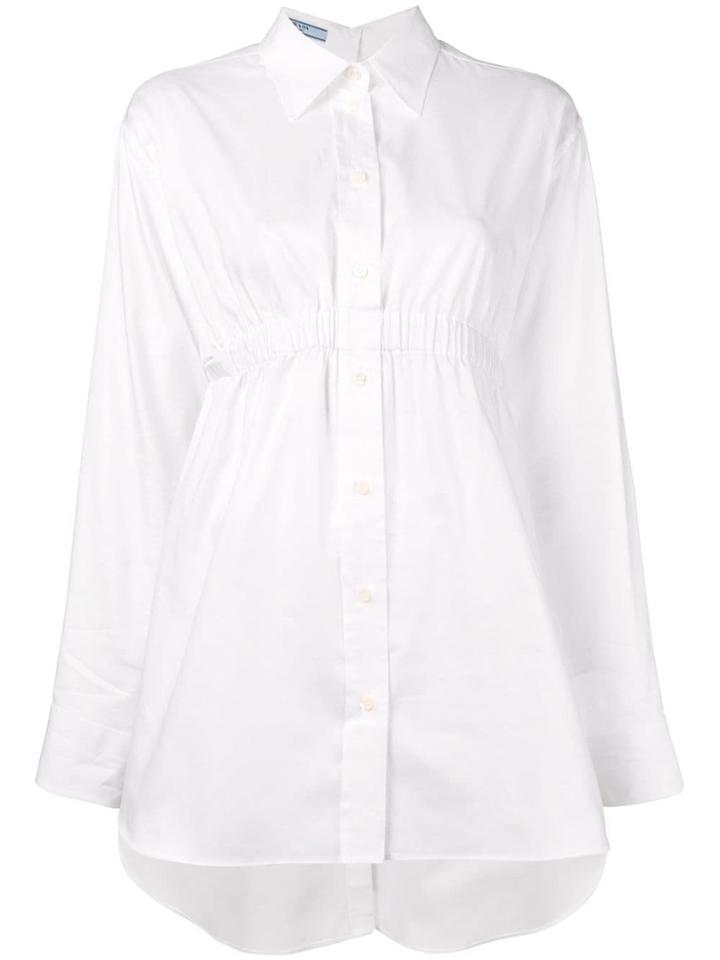 Prada Ruched Waist Shirt - White