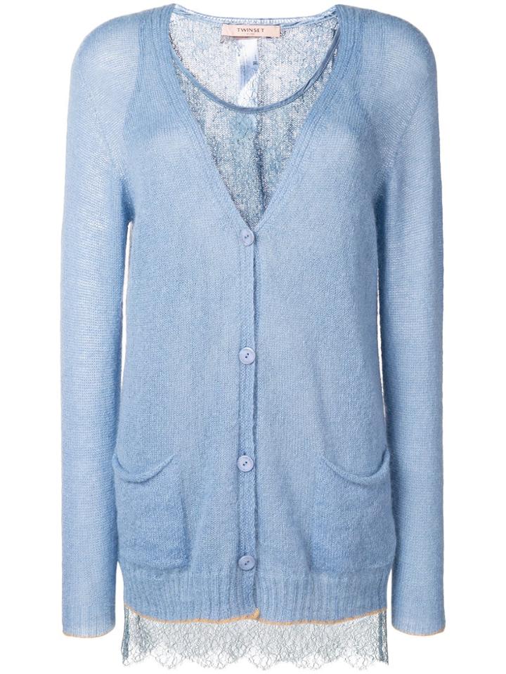 Twin-set Lace Cardigan - Blue
