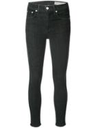 Rag & Bone High Rise Ankle Skinny Jeans - Black