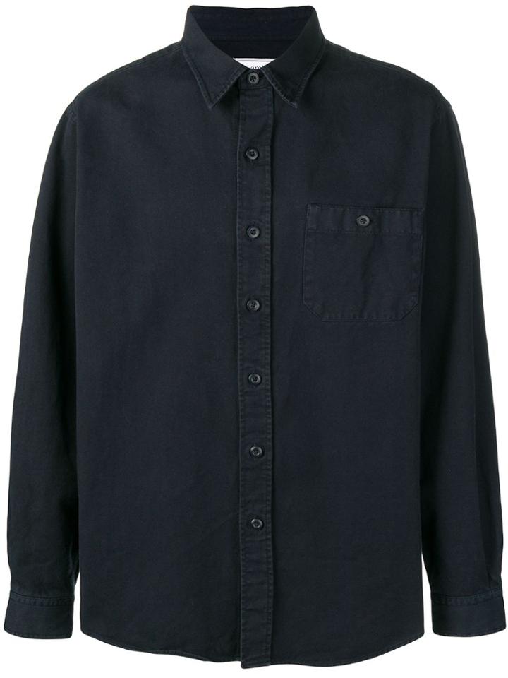 Ami Paris Classic-wide Fit Shirt With Buttoned Chest Pocket - Blue
