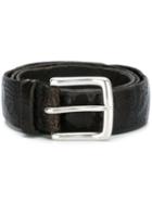 Orciani Cracked Snakeskin-effect Belt, Men's, Size: 95, Brown, Leather/brass