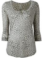 Majestic Filatures Leopard Print Top, Women's, Size: 4, Nude/neutrals, Viscose