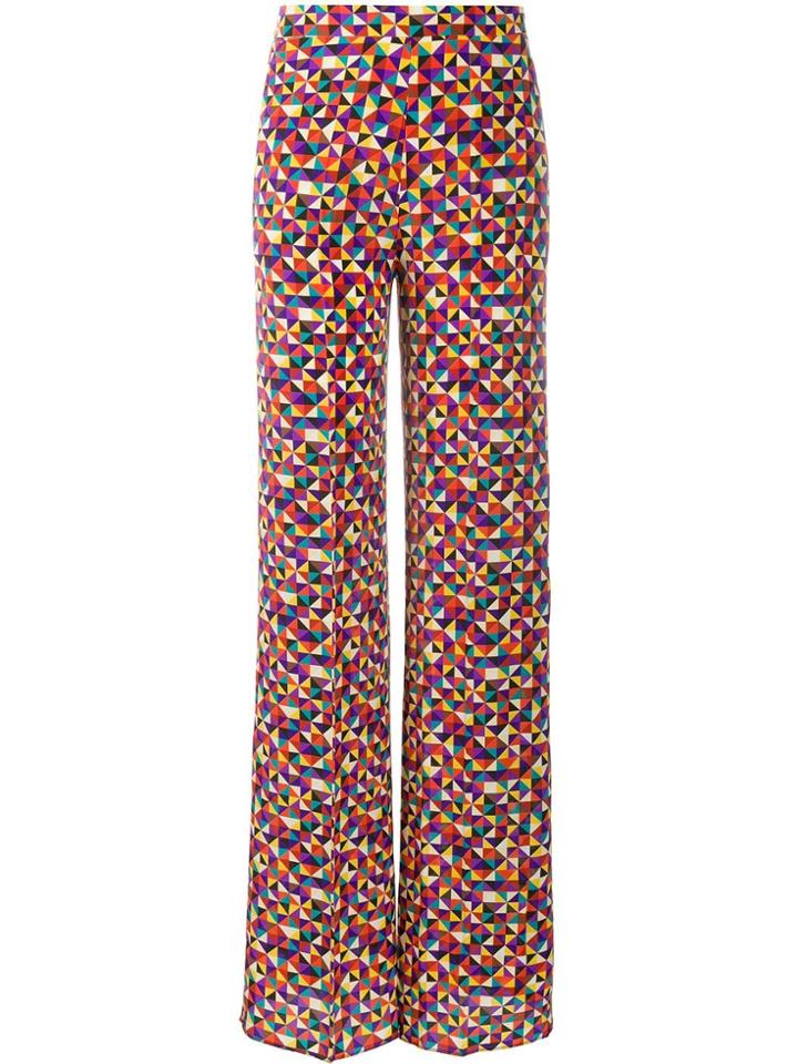 Etro Printed Wide Leg Trousers - Purple