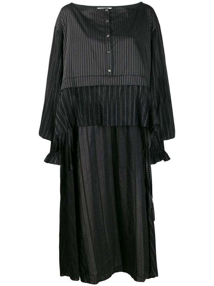 Faith Connexion Deconstructed Striped Shirt - Black