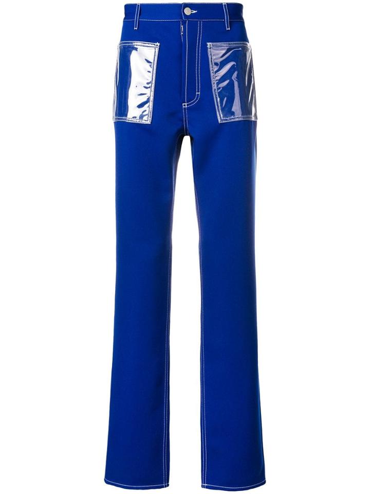Maison Margiela Vinyl Patch Pocket Trousers - Blue