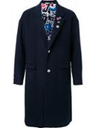 Doublet Single Breasted Coat, Men's, Size: 2, Blue, Nylon/wool