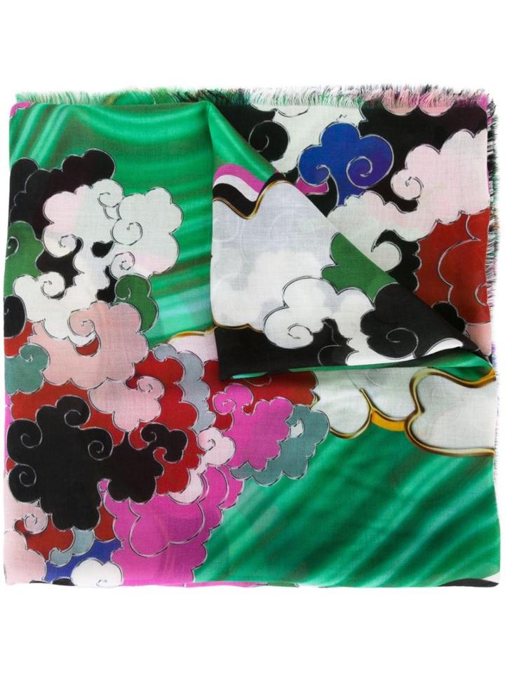 Mary Katrantzou Jewel Cloud Print Square Scarf