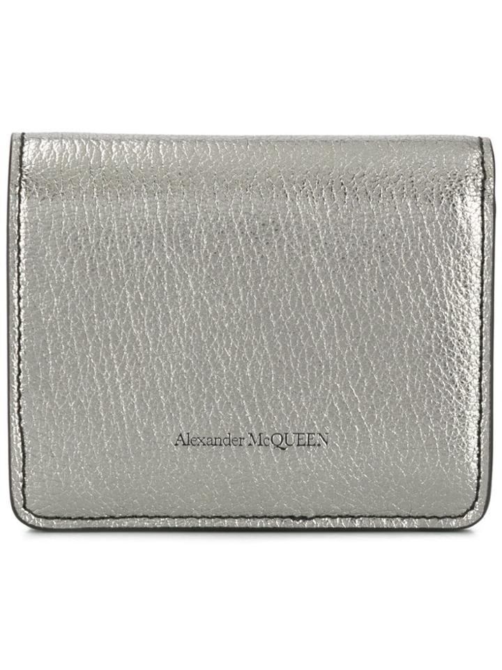 Alexander Mcqueen Skull Bi-fold Wallet - Silver
